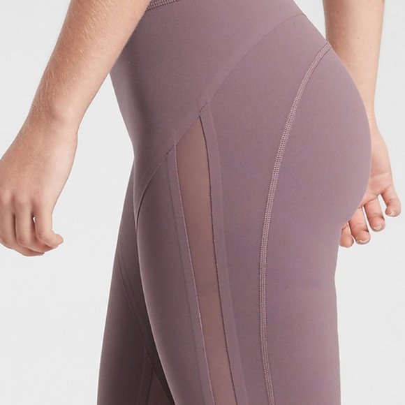 NWOT Athleta Purple Formation Mesh 7/8 Leggings - Picture 4 of 9